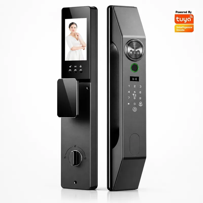 Smart Door Lock Wifi - 다국어 지원, 얼굴 인식, 비밀번호, 지문