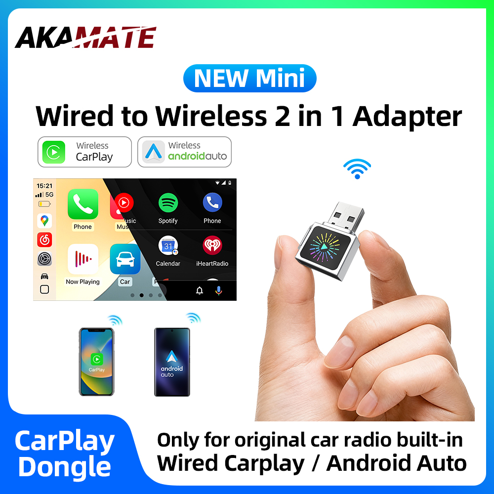 Wifi Smart Plug - 유선에서 무선으로 CarPlay 안드로이드 오토 2in1