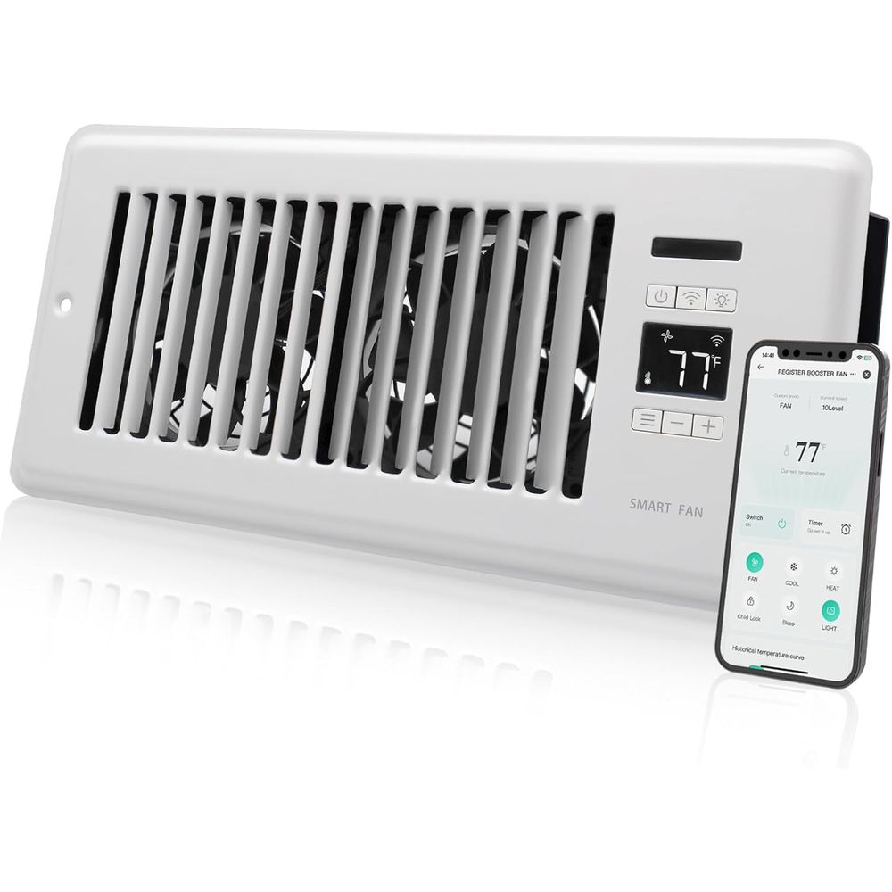 Wifi Thermostat - 4인치 x 10인치 통풍구용 초저소음 레지스터