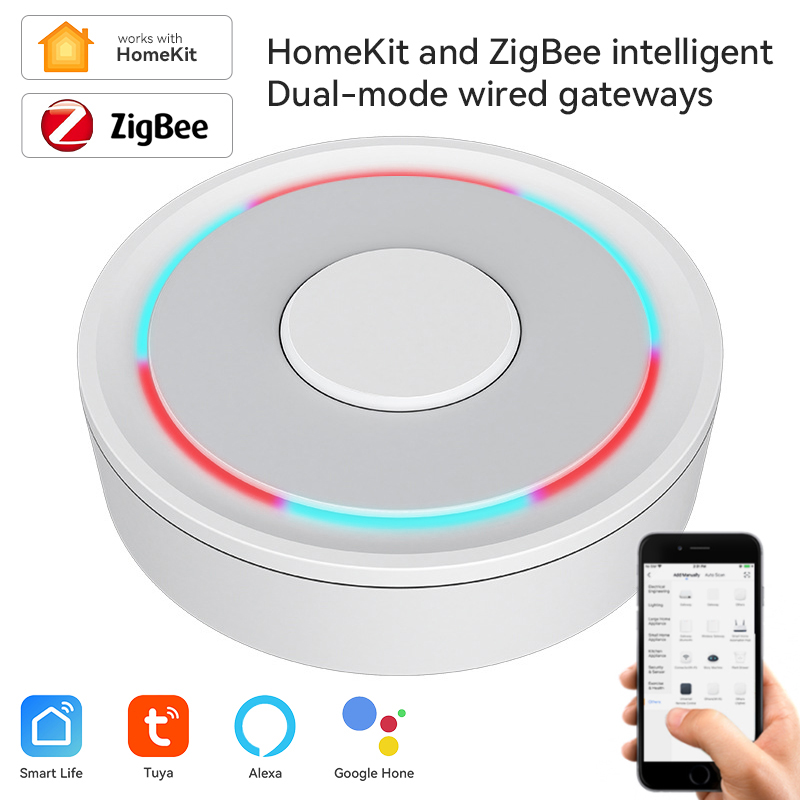 Smart Home Automation Kit - Tuya-ZigBee 스마트 게이트웨이 홈키트, 유선 무선