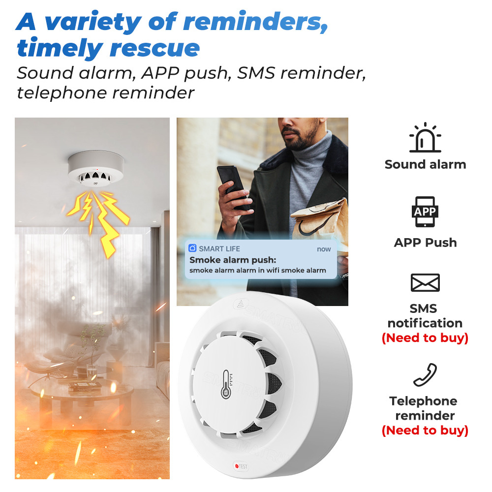 Tuya WiFi 온도 및 습도 센서 연기 감지기 보호 - Wifi Thermostat 리뷰 및 가격