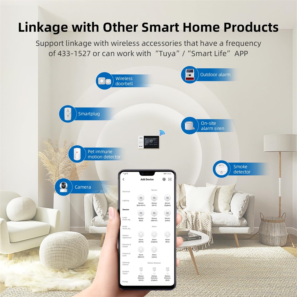 2.4G WIFI 스마트 GSM 알람 시스템, TUYA - Smart Home Automation Kit 리뷰 및 가격