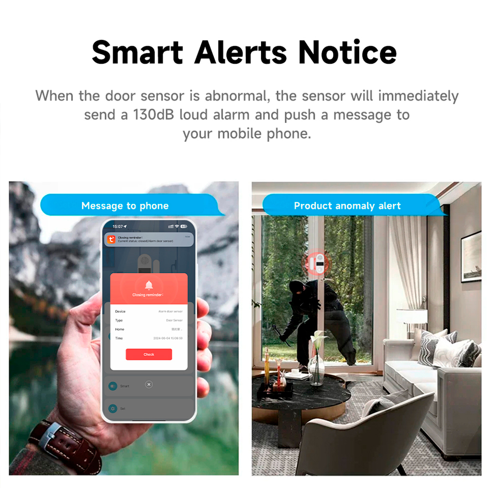 Tuya Zigbee 무선 도어 윈도우 접촉 센서 13 - Smart Home Automation Kit 리뷰 및 가격