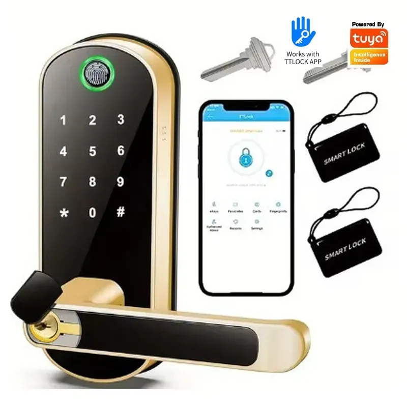 단일 비밀번호 및 지문 인식 기능이 있는 나무 문용 스 - Smart Door Lock Wifi 리뷰 및 가격