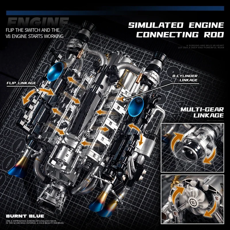 성인을 위한 V8 엔진 조립 키트, 트윈 터보 기계 공 - Stem Robotics Kit 리뷰 및 가격