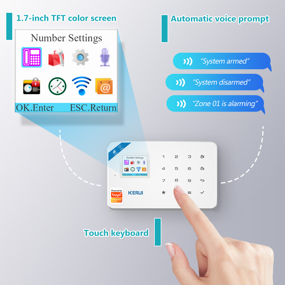 KERUI W181 경보 시스템 보안 홈 WIFI GS - Smart Home Automation Kit 리뷰 및 가격