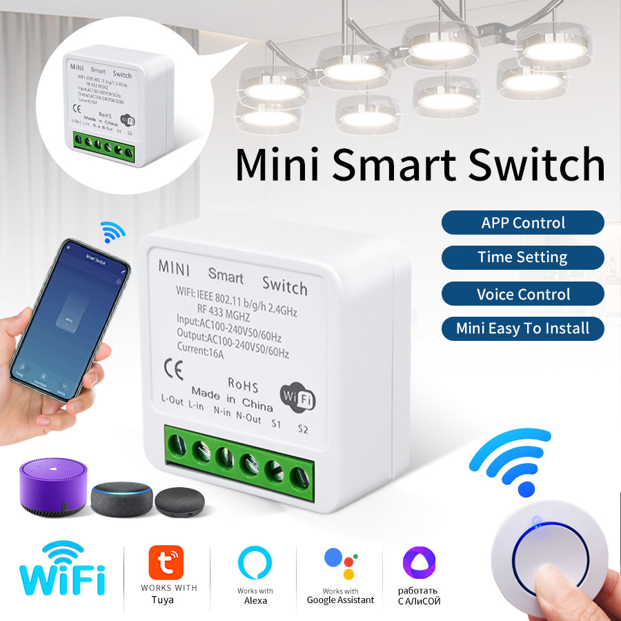 RF433Mhz 16A/20A Tuya WiFi 스마트 - Smart Light Switch Wifi 리뷰 및 가격